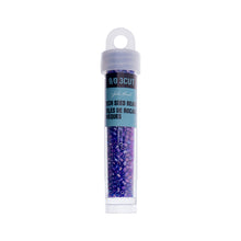 Load image into Gallery viewer, (Czech Seed Bead 9/0 3Cut Vial) Transparent Sapphire/Pink Lined Rainbow
