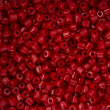 Load image into Gallery viewer, (Czech Seed Bead 9/0 3Cut Vial) Opaque Medium Red
