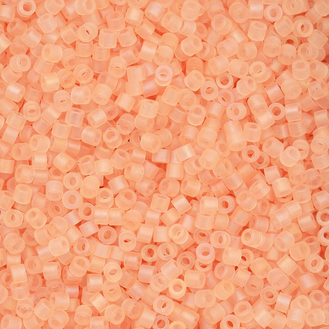 11/0 Cylin Bead Matte Macaron AB - Light Tangerine