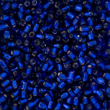 Load image into Gallery viewer, (Czech Seed Bead 9/0 3Cut Vial) Transparent Royal Blue S/L
