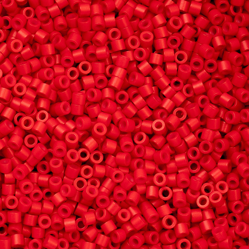 11/0 Cylin Bead Red Fire Cracker Red