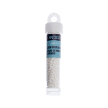 Load image into Gallery viewer, (Czech Seed Bead 9/0 3Cut Vial)Opaque White Rainbow
