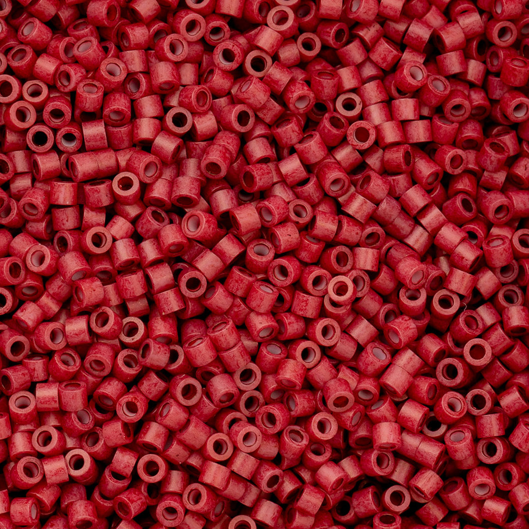 11/0 Cylin Bead Opaque Red Matte