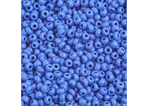 (Half Hank) Czech Seed Bead 10/0 Opaque Medium Blue