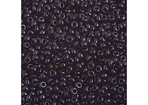 (Half Hank) Czech Seed Bead 10/0 Opaque Black