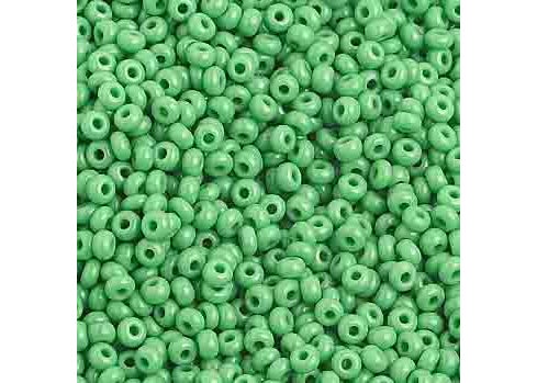 (Half Hank) Czech Seed Bead 10/0 Opaque Medium Green