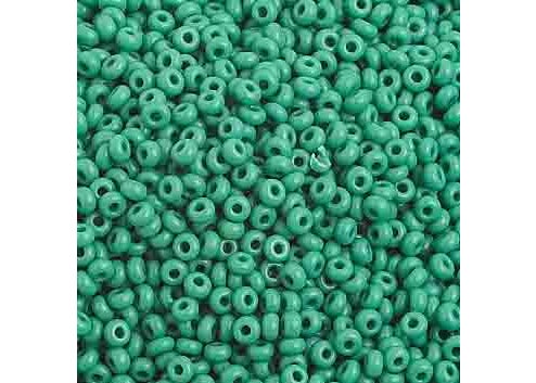 (Half Hank) Czech Seed Bead 10/0 Opaque Medium Dark Green