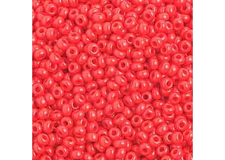 (Half Hank) Czech Seed Bead 10/0 Opaque Medium Red