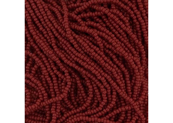 (Half Hank) Czech Seed Bead 10/0 Opaque Medium Dark Red