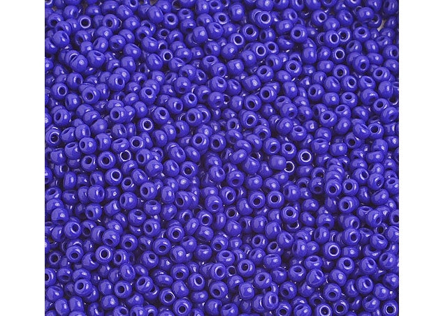 (Half Hank) Czech Seed Bead 10/0 Opaque Dark Royal Blue