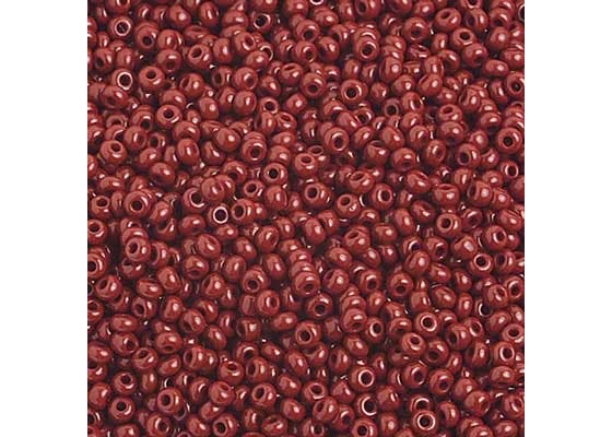 (Half Hank) Czech Seed Bead 10/0 Opaque Medium Brown