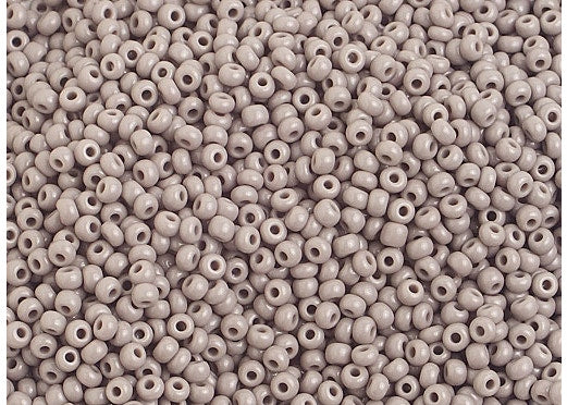 (Half Hank) Czech Seed Bead 10/0 Opaque Grey