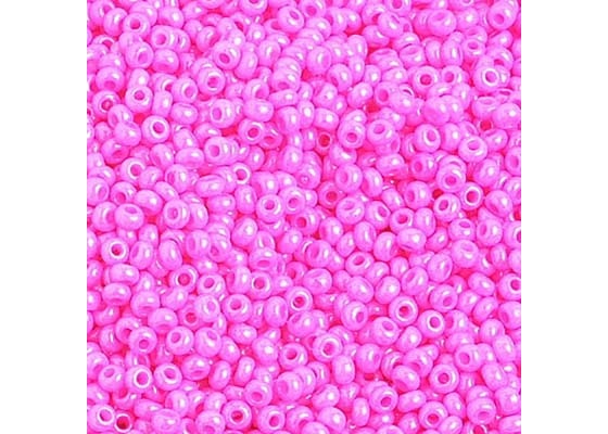 (Half Hank) Czech Seed Bead 10/0 Opaque Dyed Rose