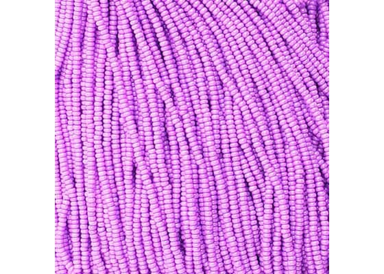 (Half Hank) Czech Seed Bead 10/0 Opaque Dyed Lilac