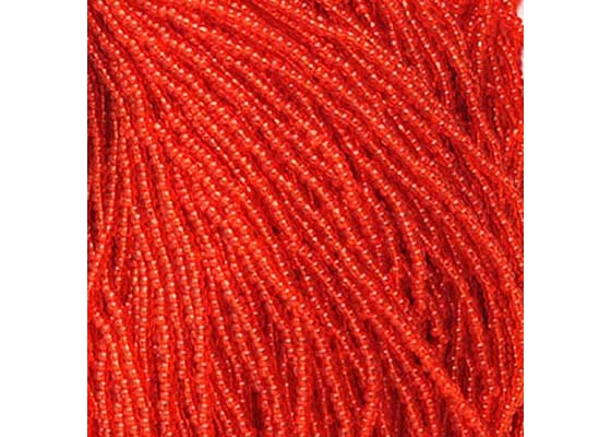 (Half Hank) Czech Seed Bead 10/0 Transparent Orange