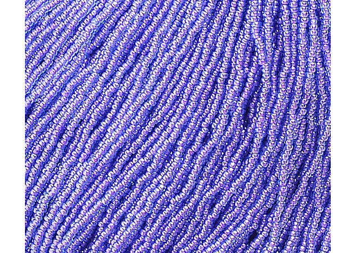 (Half Hank) Czech Seed Bead 10/0 C/L Fuschia-Transparent Blue Strung