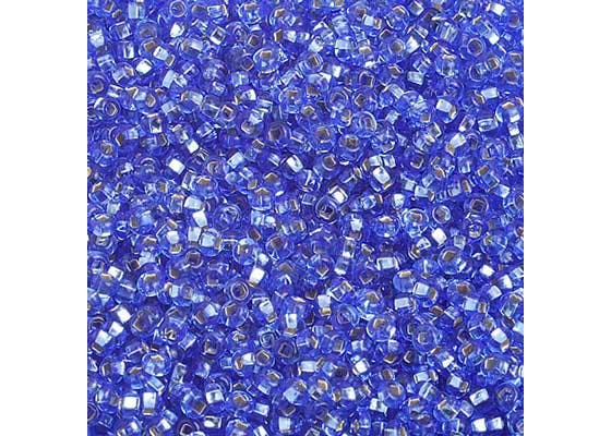 (Half Hank) Czech Seed Bead 10/0 S/L Dyed Medium Blue