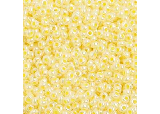 (Half Hank) Czech Seed Bead 10/0 Pearl Dyed Yellow