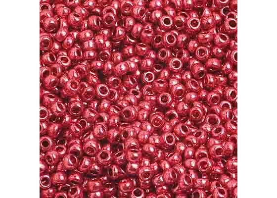 (Half Hank) Czech Seed Bead 10/0 Metallic Red