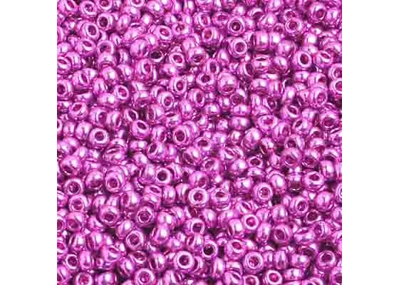 (Half Hank) Czech Seed Bead 10/0 Metallic Fuchsia