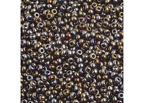 (Half Hank) Czech Seed Bead 10/0 Opaque Iris Brown