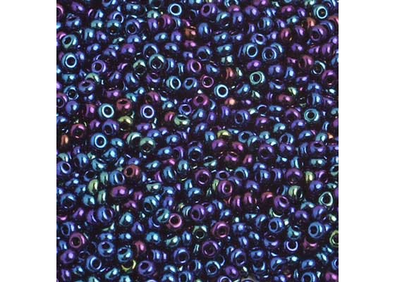 (Half Hank) Czech Seed Bead 10/0 Opaque Iris Navy