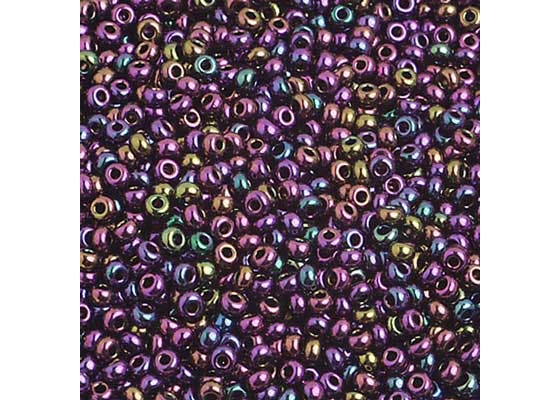 (Half Hank) Czech Seed Bead 10/0 Opaque Iris Purple