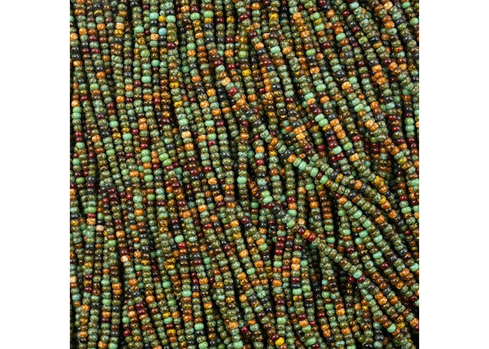 (Half Hank) Czech Seed Bead 10/0 Opaque Tavertine Mix