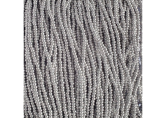 (Half Hank) Czech Seed Bead 10/0 Metallic Silver