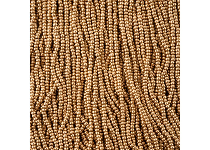 (Half Hank) Czech Seed Bead 10/0 Gold Strung