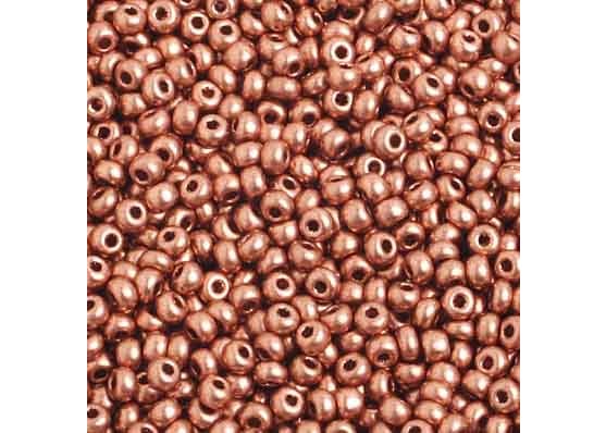 (Half Hank) Czech Seed Bead 10/0 Metallic Copper Matt