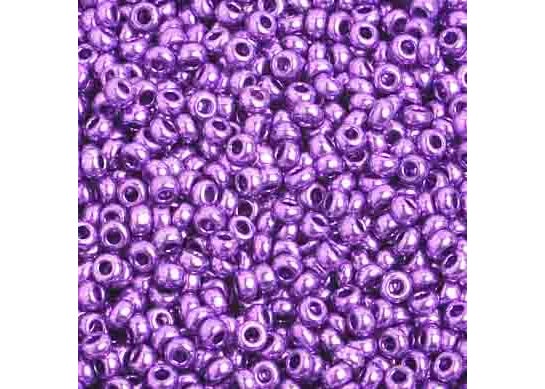 (Half Hank) Czech Seed Bead 10/0 Metallic Purple Strung