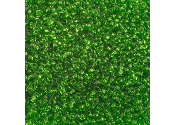 (Half Hank) Czech Seed Bead 10/0 Transparent Light Green