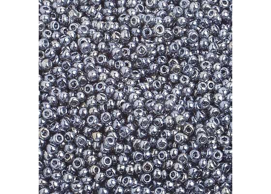 (Half Hank) Czech Seed Bead 10/0 Black Diamond Luster