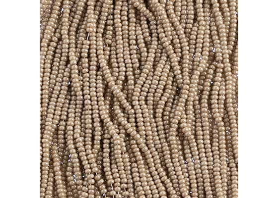 (Half Hank) Czech Seed Bead 10/0 Opaque Beige Luster