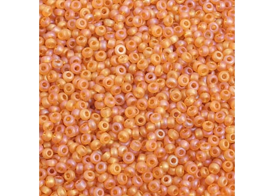 (Half Hank) Czech Seed Bead 10/0 Transparent Topaz AB Matt