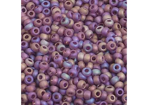 (Half Hank) Czech Seed Bead 10/0 Transparent Mauve AB Matt