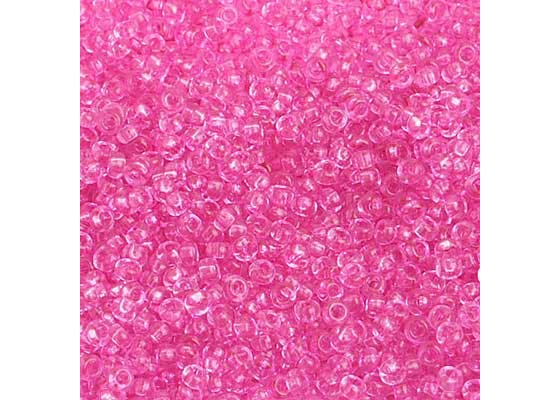 (Half Hank) Czech Seed Bead 10/0 Crystal Fuchsia Solgel