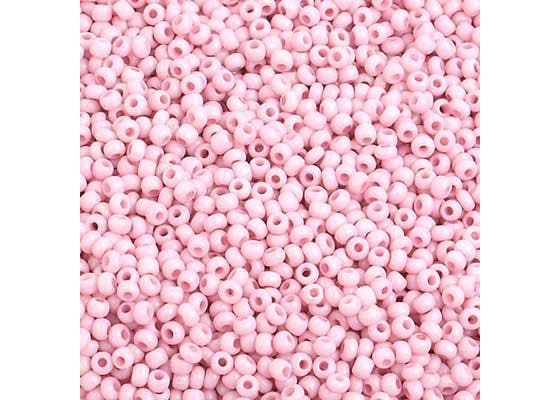 (Half Hank) Czech Seed Bead 10/0 Chalk Pink Solgel