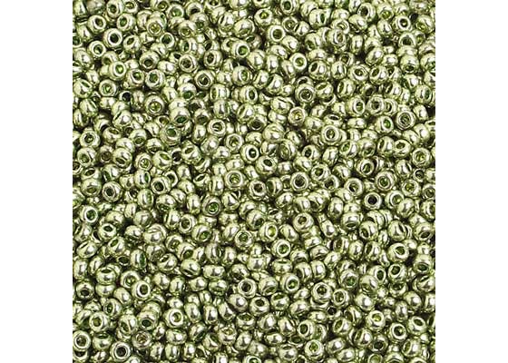 (Half Hank) Czech Seed Bead 10/0 Metallic Light Yellow Solgel