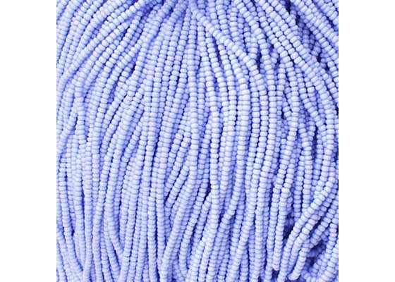 (Half Hank) Czech Seed Bead 10/0 Dyed Chalk Light Violet