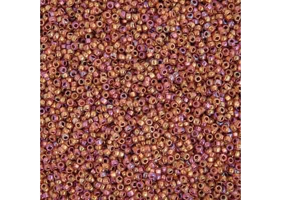 (Half Hank) Czech Seed Bead 10/0 Dyed Pink AB Solgel