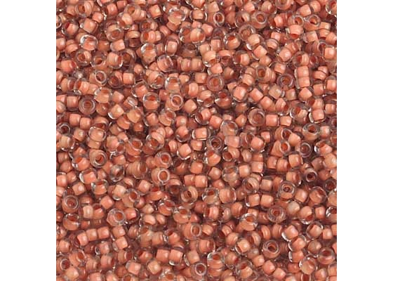 (Half Hank) Czech Seed Bead 10/0 C/L Beige/Orange Terra Color