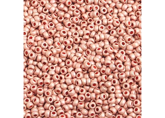 (Half Hank) Czech Seed Bead 10/0 Metallic Beige Matt