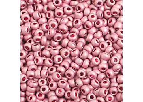 (Half Hank) Czech Seed Bead 10/0 Metallic Mauve Matt Terra Color