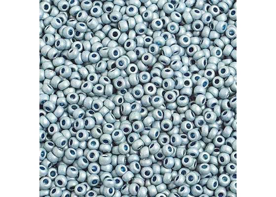 (Half Hank) Czech Seed Bead 10/0 Metallic Blue Matt Terra