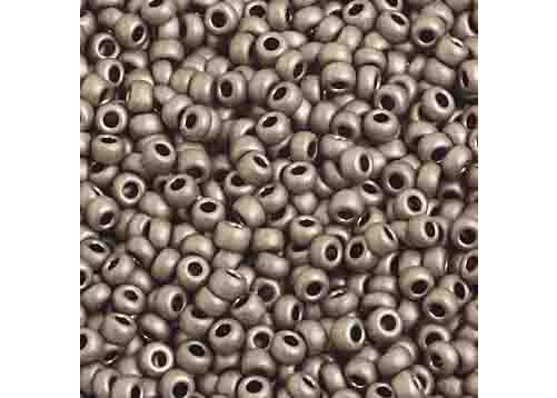 (Half Hank) Czech Seed Bead 10/0 Metallic Brown Matt Terra Color