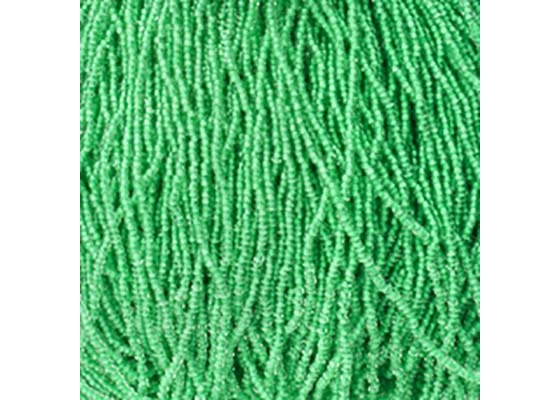 (Half Hank) Czech Seed Bead 10/0 C/L Hot Green Terra Color