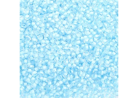 (Half Hank) Czech Seed Bead 10/0 C/L Baby Blue Terra Color