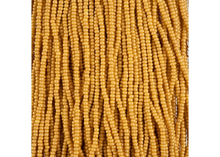 (Half Hank) Czech Seed Bead 10/0 Permalux Chalk Yellow-Brown